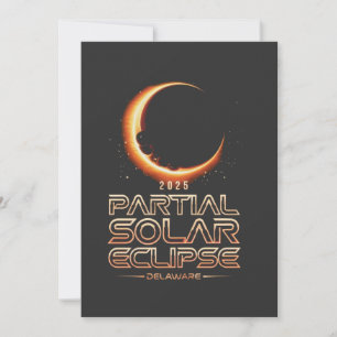 Partial Solar Eclipse New Jersey 2025 Thank You Card