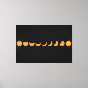 Partial Solar Eclipse Progress Series Canvas Print