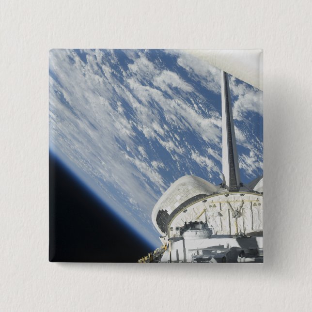 Partial view of Space Shuttle Endeavour 15 Cm Square Badge (Front)