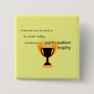 Participation Trophy 15 Cm Square Badge