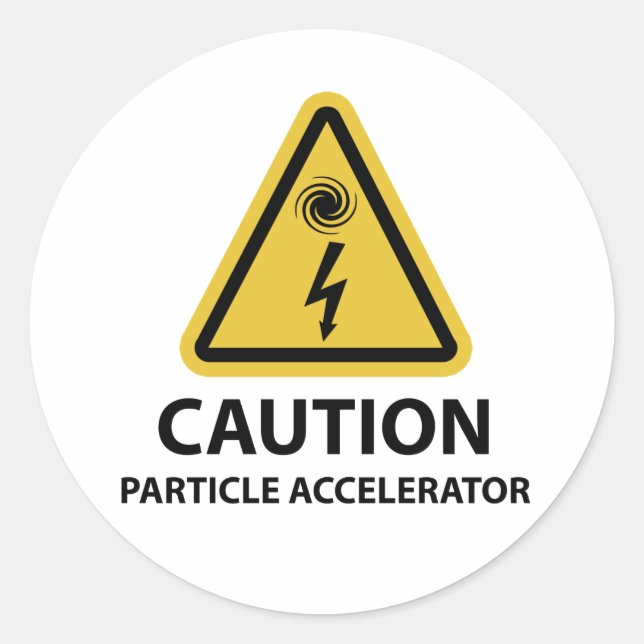 : Particle Accelerator Classic Round Sticker (Front)