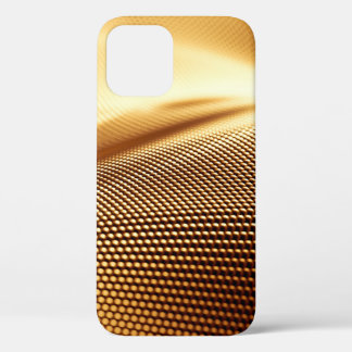 Particle drapery luxury gold background. 3d illust iPhone 12 case