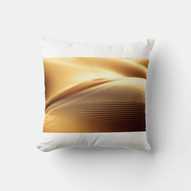 Particle drapery luxury gold background. 3d illust cushion (Front)