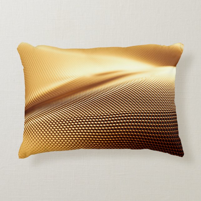 Particle drapery luxury gold background. 3d illust decorative cushion (Front)