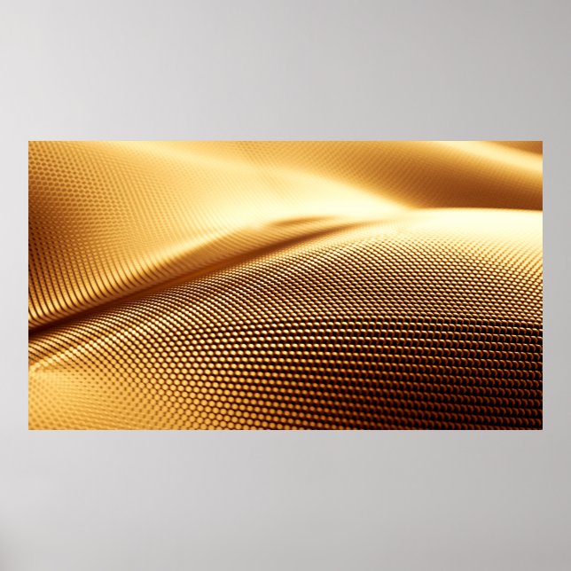Particle drapery luxury gold background. 3d illust poster (Front)
