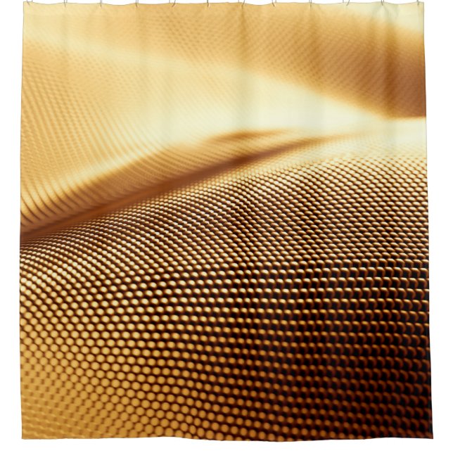 Particle drapery luxury gold background. 3d illust shower curtain (Front)