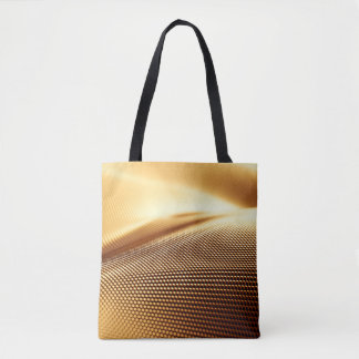 Particle drapery luxury gold background. 3d illust tote bag