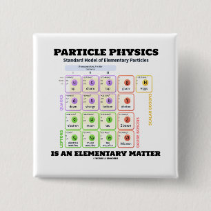 Particle Physics Is An Elementary Matter Model 15 Cm Square Badge