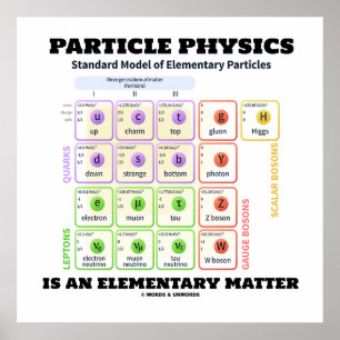 Particle Physics Is An Elementary Matter Model Poster