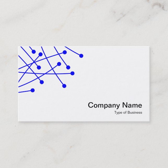 Particle Tracks - Blue on White Business Card (Front)