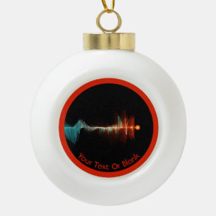 Particle-Wave Duality Ceramic Ball Christmas Ornament