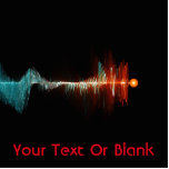 Particle-Wave Duality Photo Sculpture Magnet<br><div class="desc">A blue and red fractal interpretation of the physics concept of particle-wave duality. Add your own text.</div>