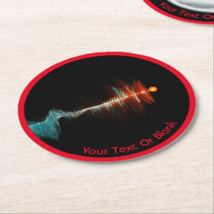 Particle-Wave Duality Round Paper Coaster