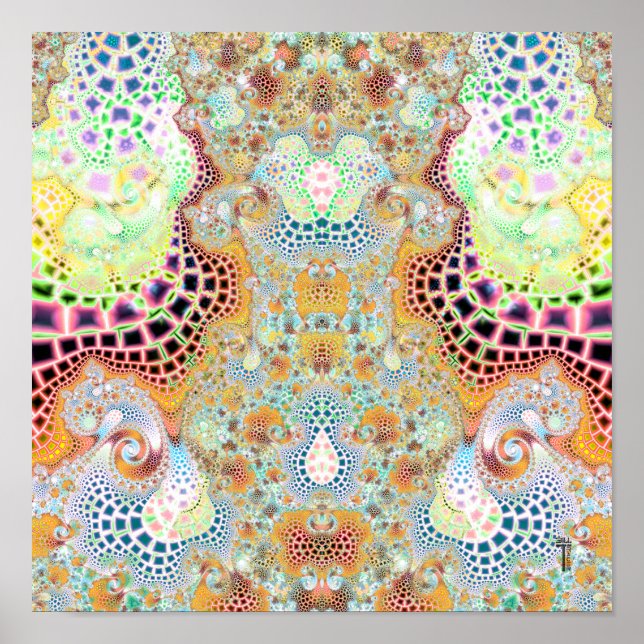 Particularised Dreamtime Variation 3 (12 by 12) Poster (Front)