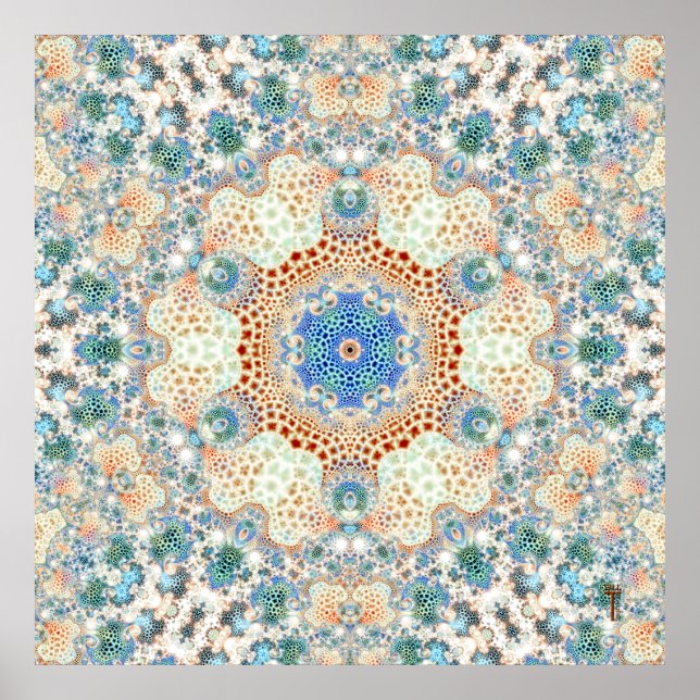 Particularised Hexagram Variation 6  Art Print (Front)