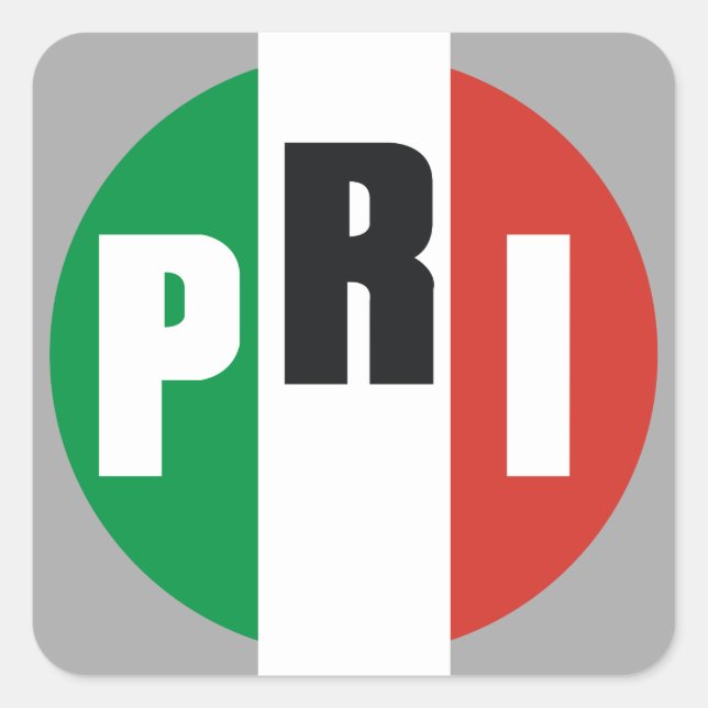 Partido Revolucionario Institucional Square Sticker (Front)