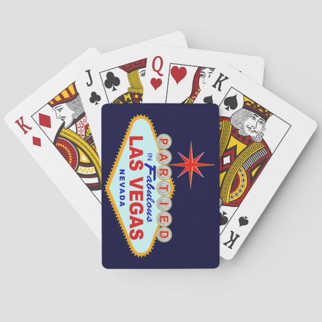 Partied in  Fabulous Las Vegas Playing Cards (Back)