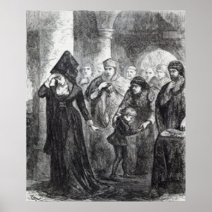 Parting of Queen Elizabeth Wydville and her Poster
