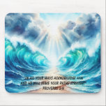 Parting of the Red Sea Scripture Verse Mouse Mat<br><div class="desc">A beautiful serene scene featuring the heavens opening up and the parting of the Red sea with scripture verse.</div>