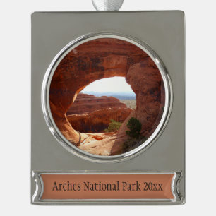 Partition Arch at Arches National Park Silver Plated Banner Ornament