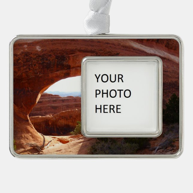 Partition Arch at Arches National Park Silver Plated Framed Ornament (Front)