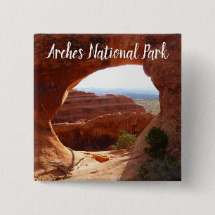 Partition Arch I at Arches National Park 15 Cm Square Badge