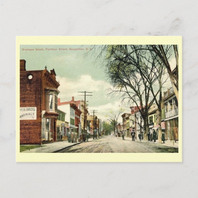 Partition St., Saugerties, New York Vintage Postcard (Front)