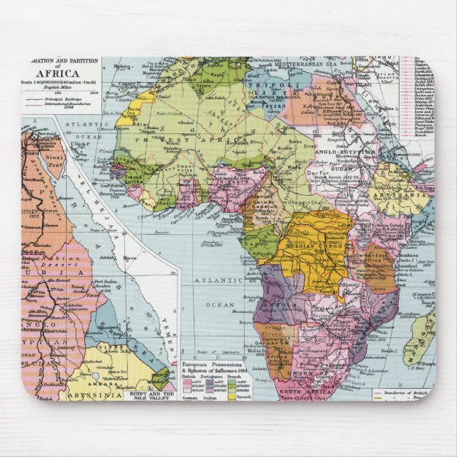 PARTITIONED AFRICA, 1914 MOUSE MAT (Front)