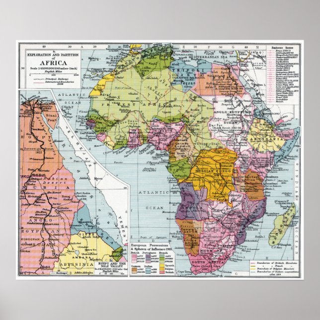 PARTITIONED AFRICA, 1914 POSTER (Front)