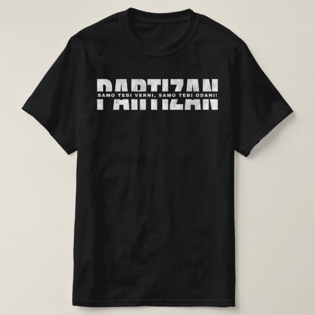 PARTIZAN Beli Tekst  T-Shirt (Design Front)