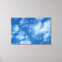 Partly Cloudy Blue Sky Photo on Wrapped Canvases