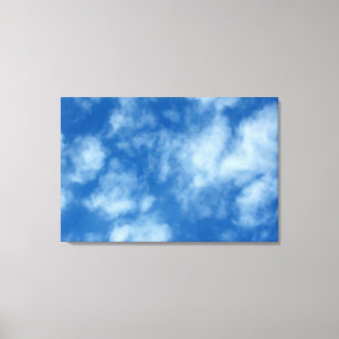 Partly Cloudy Blue Sky Photo on Wrapped Canvases Canvas Print