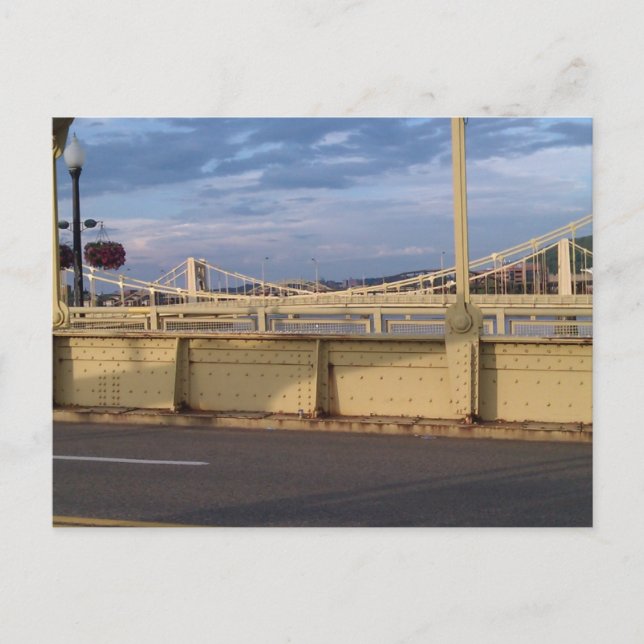 Partly Cloudy Day over the Three Sisters Bridges Postcard (Front)