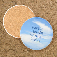 Partly Cloudy Sky with a Twist Blue and White