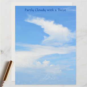 Partly Cloudy Sky with a Twist Scrapbook Paper