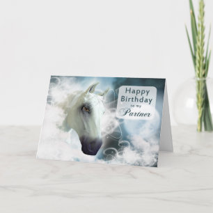 Partner birthday, Arabian Spirit Horse Card