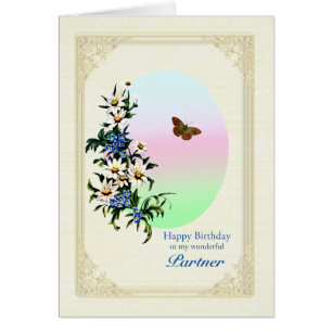 Partner Birthday with Flowers