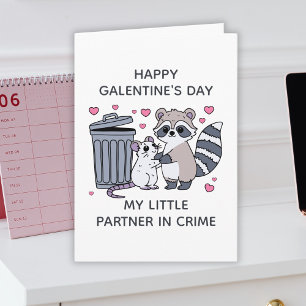 Partner In Crime Funny Galentines Day Holiday Card