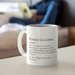 Partner In Crime Photo Boyfriend Gift Coffee Mug