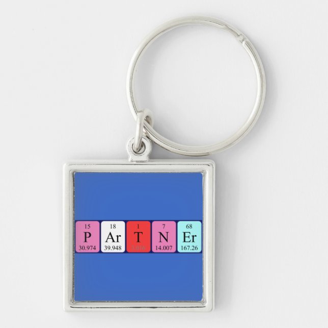 Partner periodic table name keyring (Front)