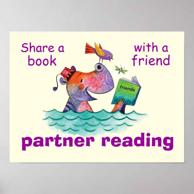 Partner Reading Classroom Poster (Front)