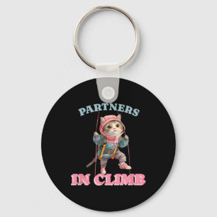 Partners In Climb Funny Rock Climbing Design For A Key Ring