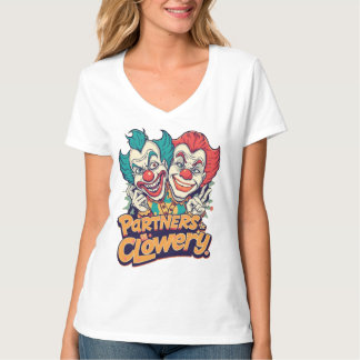 Partners in Clowery (Funny Clown Pun) T-Shirt