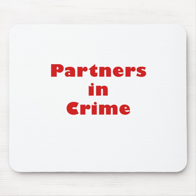 Partners in Crime Mouse Mat (Front)