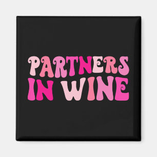 Partners In Wine Drinking Bachelorette Party Match Magnet