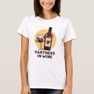 Partners In Wine Funny Drink Pun T-Shirt
