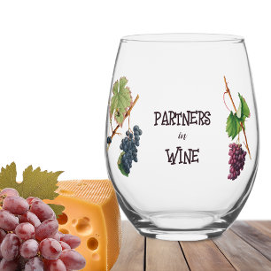Partners in wine Funny Stemless Wine Glass