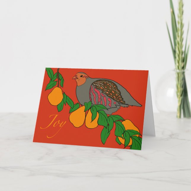 Partridge and Pears Card (Front)