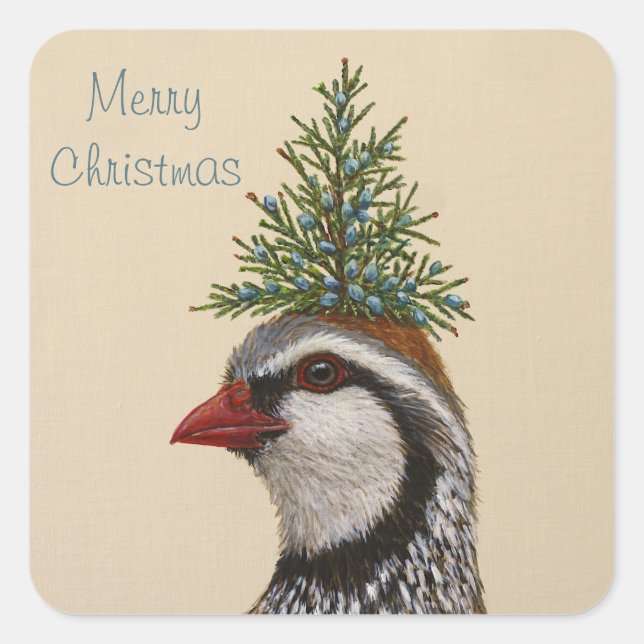 Partridge Christmas stickers (Front)