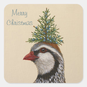 Partridge Christmas stickers